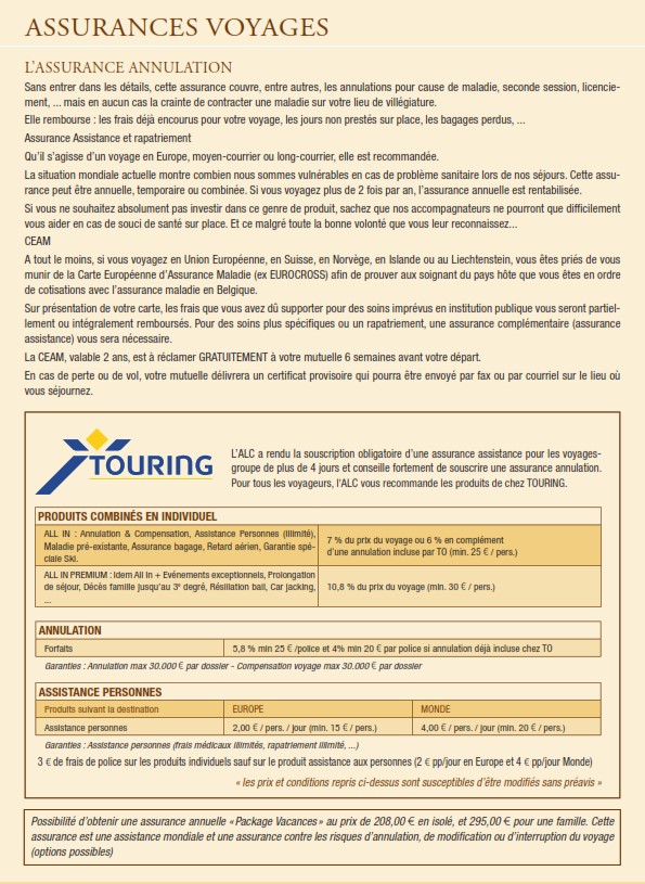 Assurances Alc Voyages